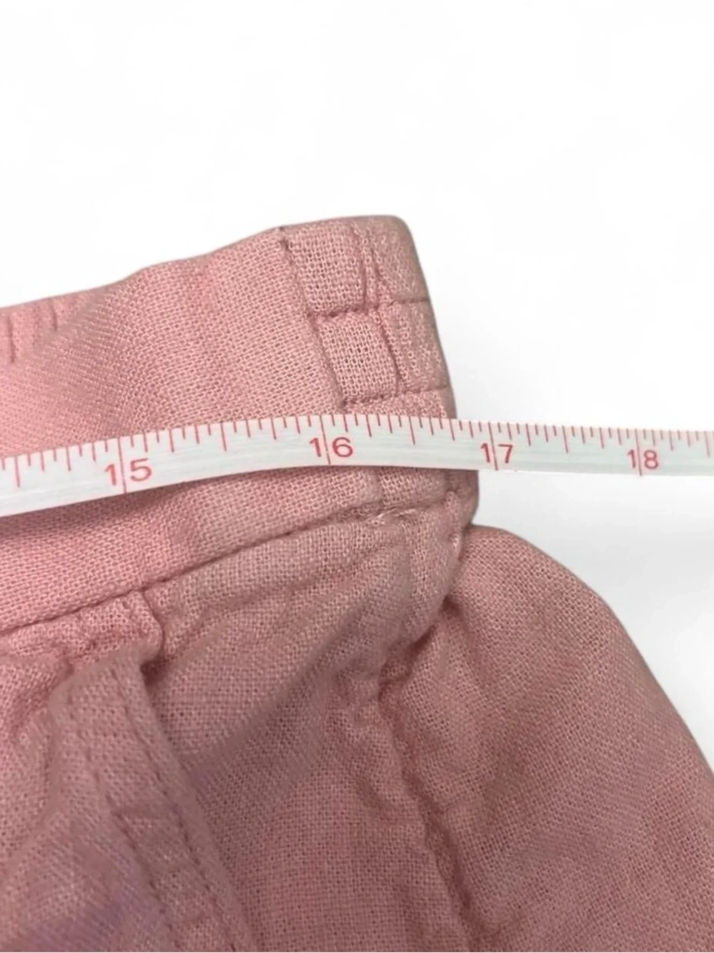 Banana Republic Pink Linen-Blend Women’s High-Waisted Bermuda Shorts Size L